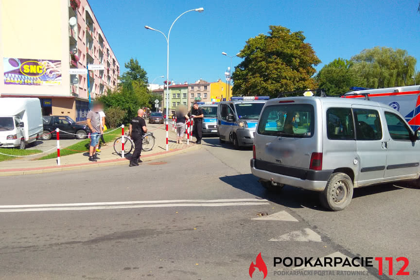 potrącenie rowerzystki w Krośnie