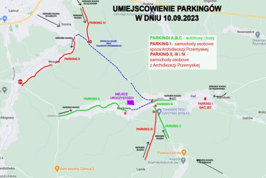 mapa parkingów