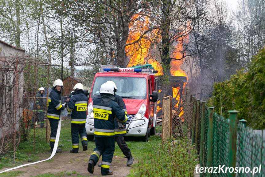 Chorkówka. Pożar drewutni