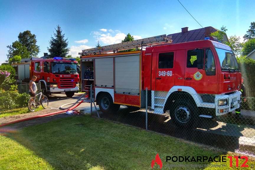 pożar samochodu w Krościenku Wyżnym