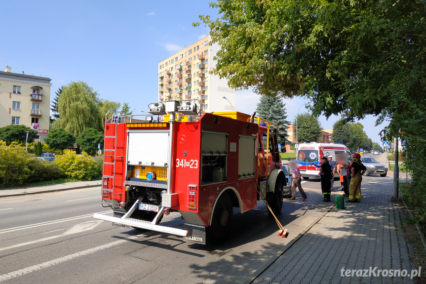 Kolizja na Krakowskiej w Krośnie