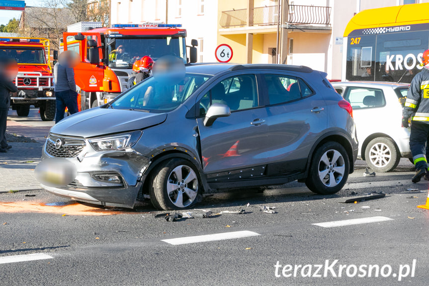 Kolizja na skrzyżowaniu w Łężanach