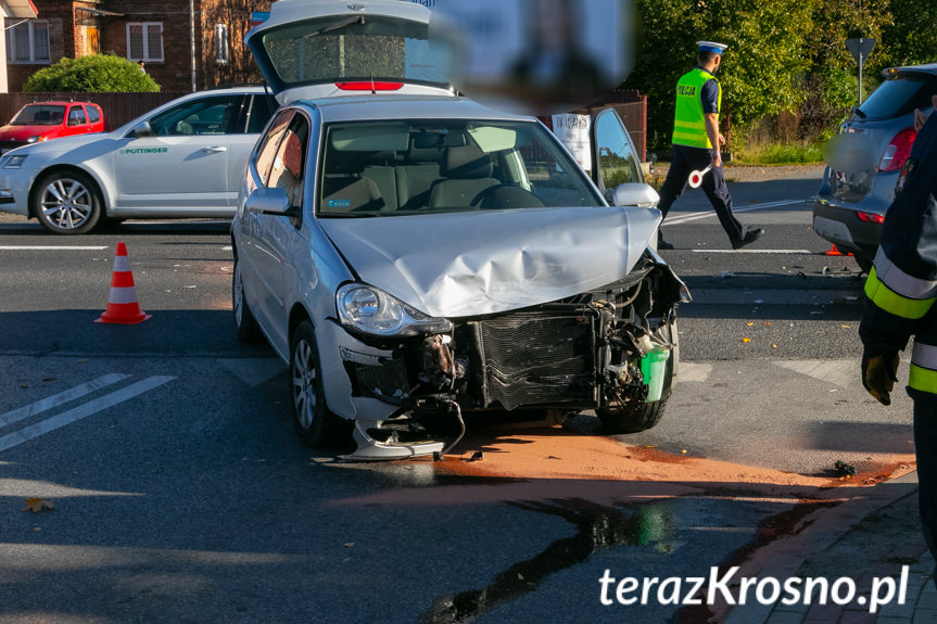 Kolizja na skrzyżowaniu w Łężanach