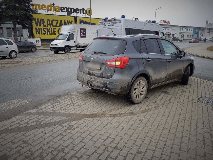 Kolizja drogowa na ul. Podkarpackiej w Krośnie