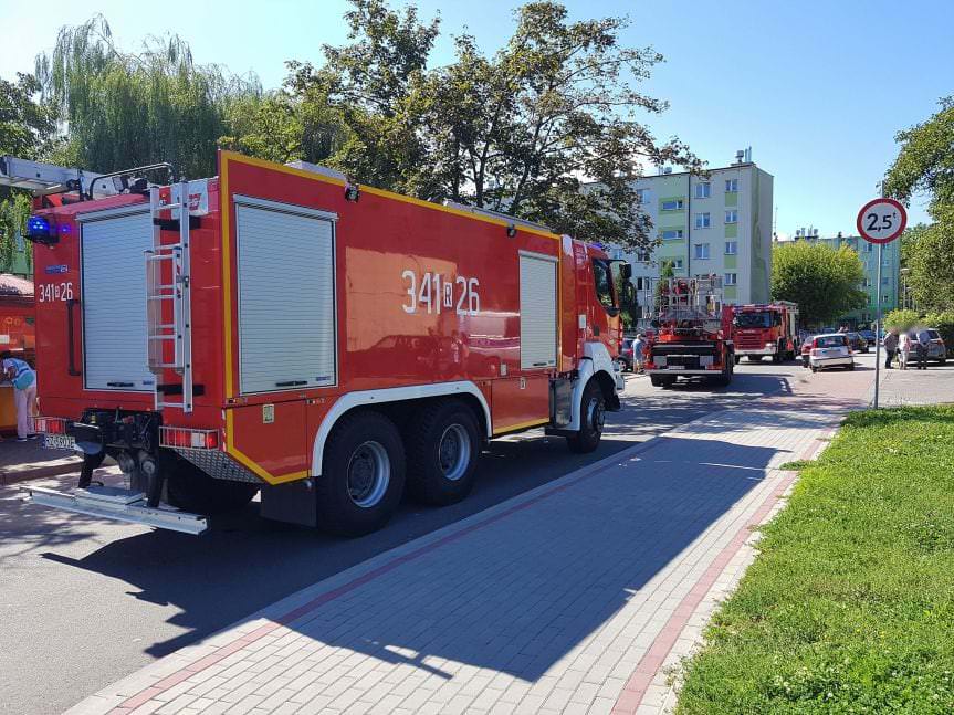 Krosno. Zadymienie w bloku na ulicy Oficerskiej