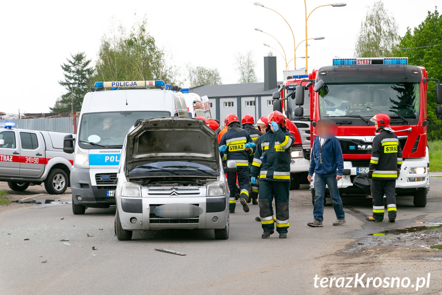 Krosno. Zderzenie porsche i citroena