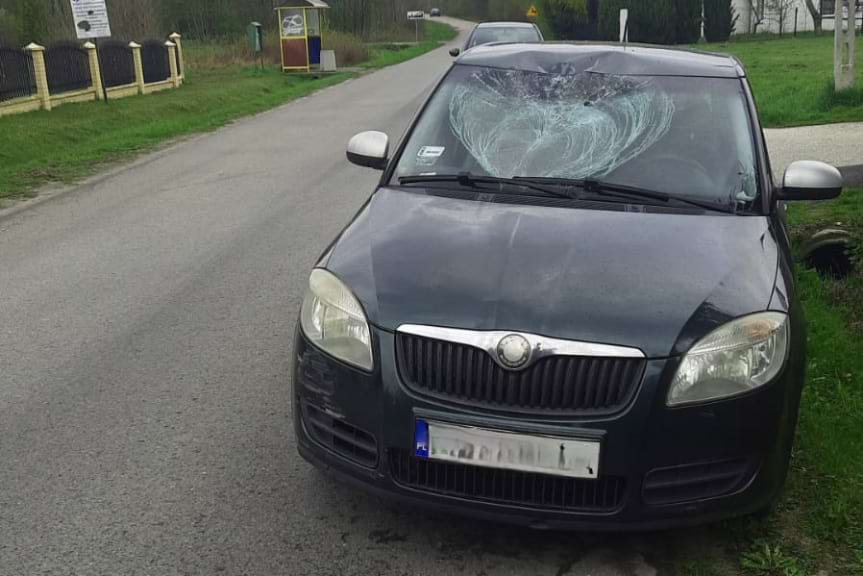 skoda biorąca udział w wypadku