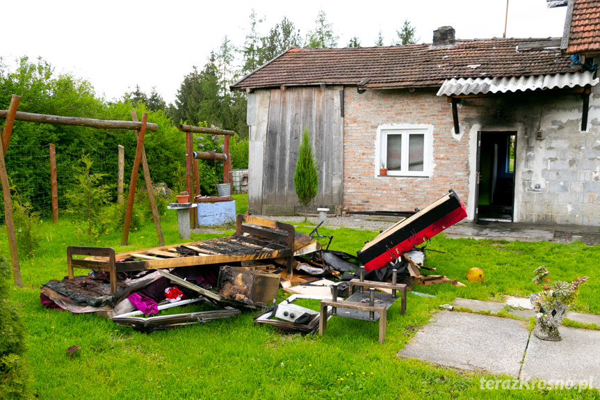 Pożar budynku mieszkalnego w Przybówce