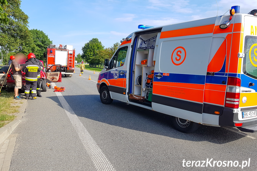 Wypadek na ulicy Podkarpackiej w Krośnie