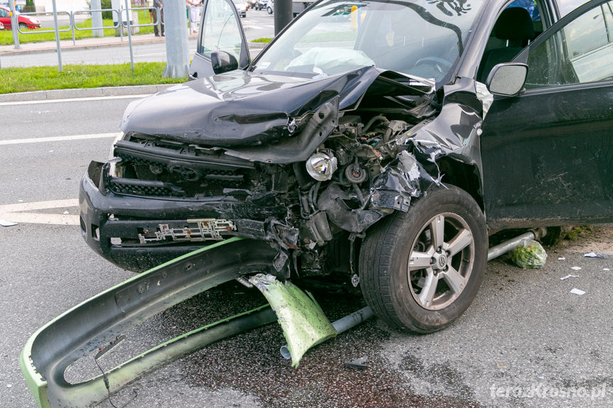 Wypadek na Podkarpackiej w Krośnie