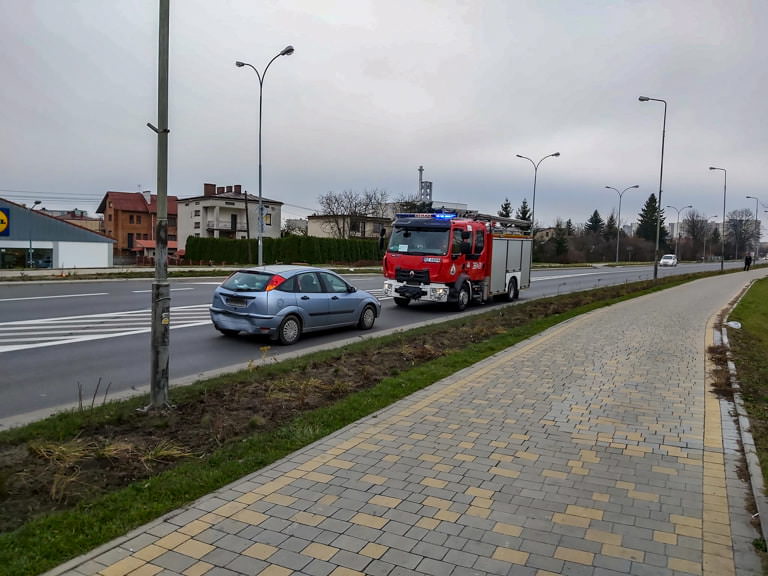 Wypadek trzech samochodów osobowych w Tarnobrzegu