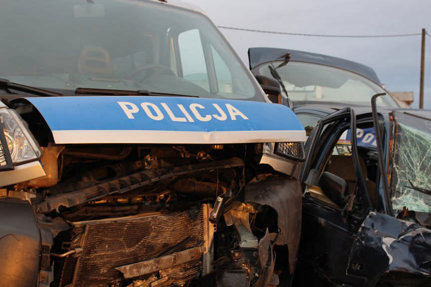 wypadek policjantów w Tarnobrzegu