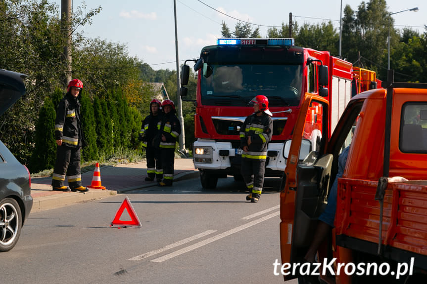 zderzenie dwóch samochodów w Krośnie