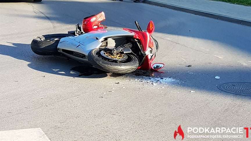 Wypadek motocyklisty w Tarnobrzegu