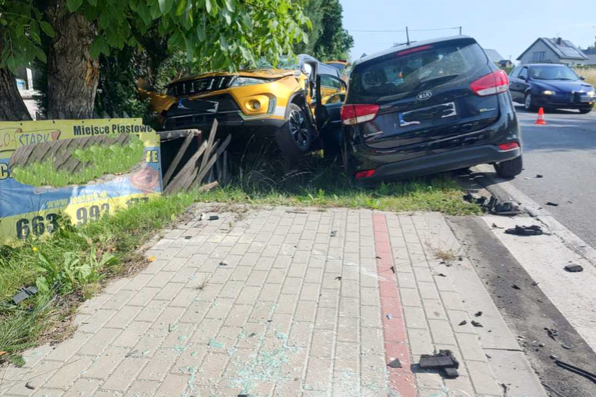 wypadek w Krzywej