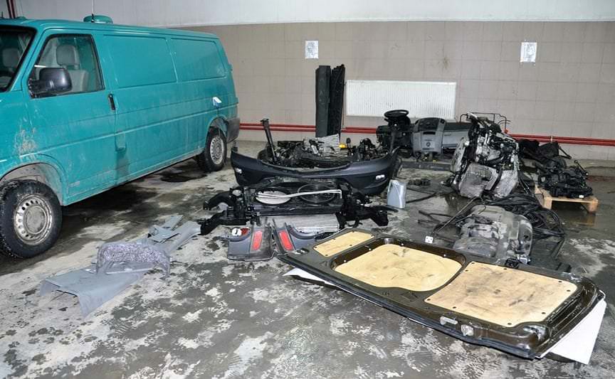 Części skradzionego Mercedesa próbował przewieźć na Ukrainę