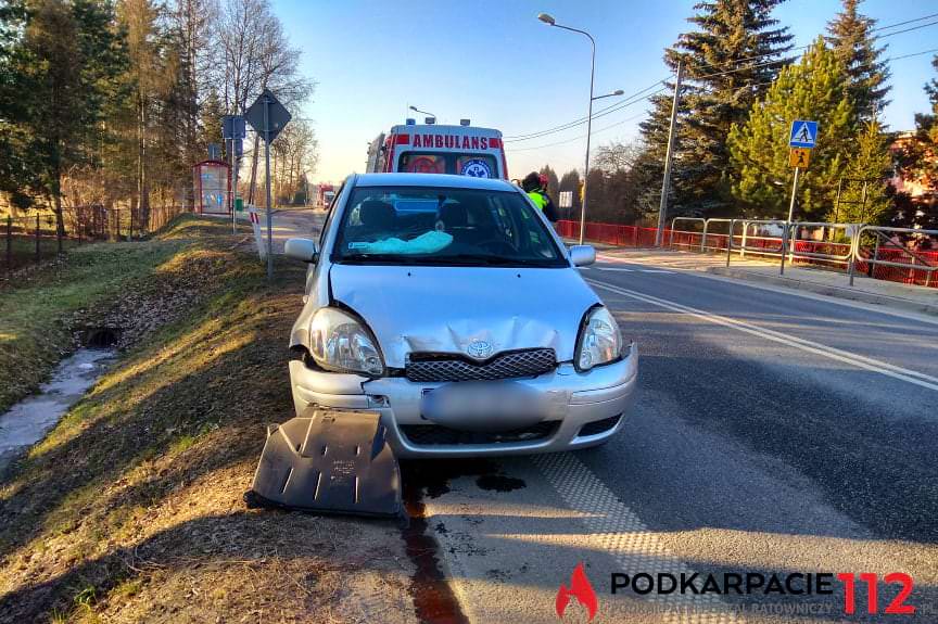 Zderzenie toyoty i audi