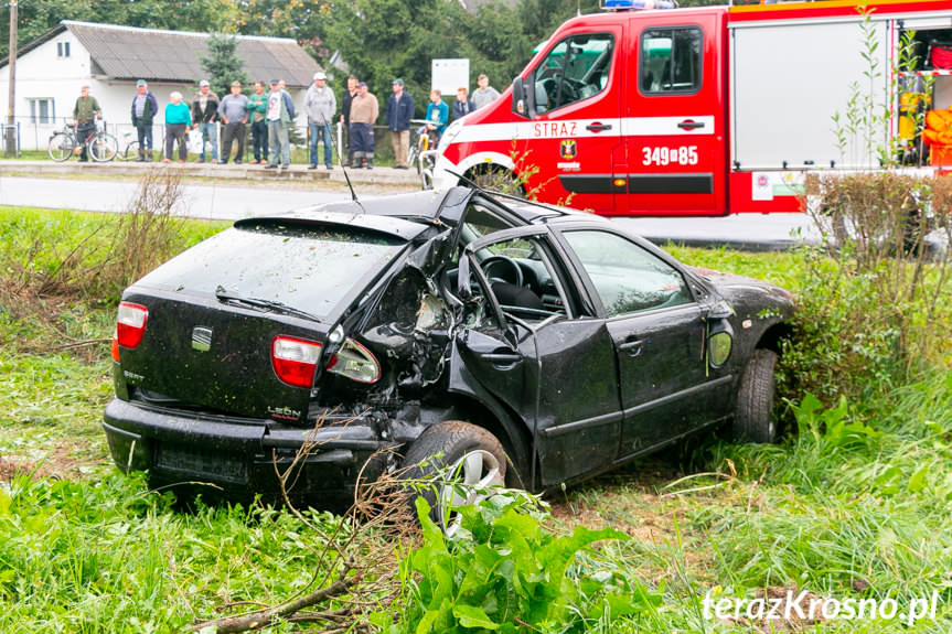 Groźnie wyglądający wypadek w Jaśliskach