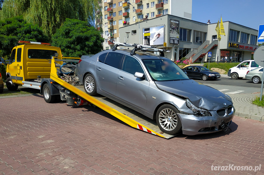 Kolizja na Krakowskiej w Krośnie