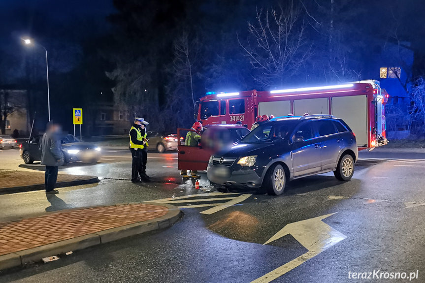 Kolizja na ul. Niepodległości w Krośnie