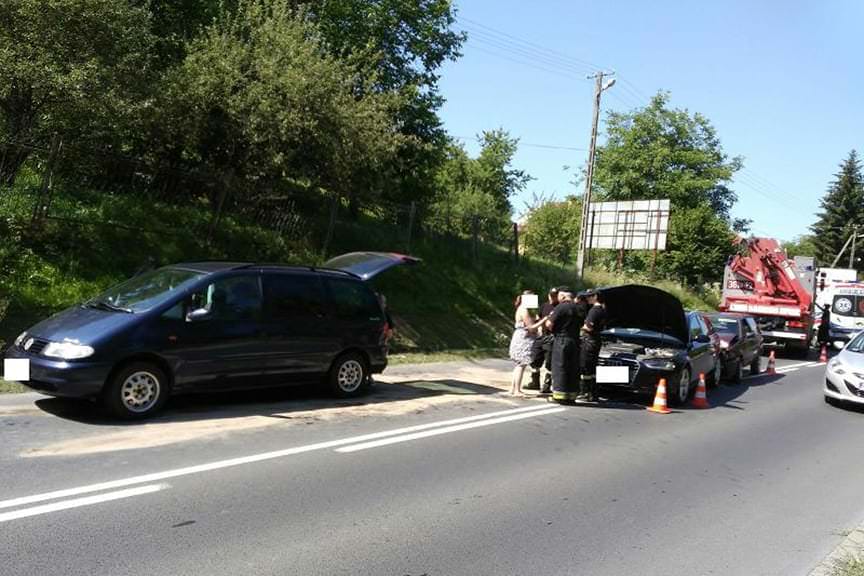 Kolizja trzech pojazdów w Przemyślu