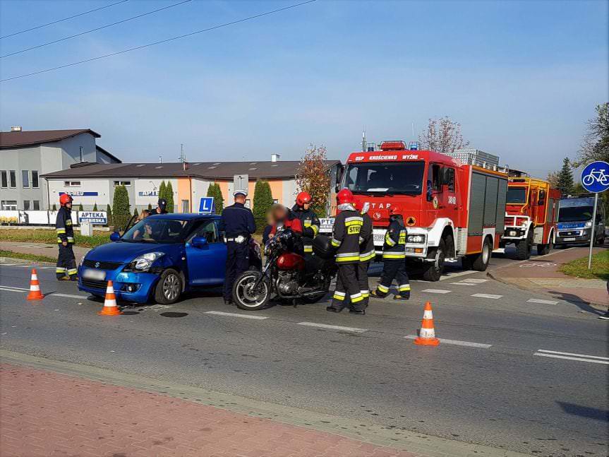 Krosno. Kolizja z udziałem samochodu nauki jazdy