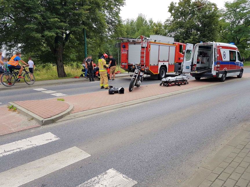 Zdarzenie drogowe na ulicy Zręcińskiej w Krośnie