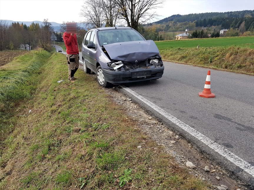 Najechanie na tył pojazdu w miejscowości Lutcza