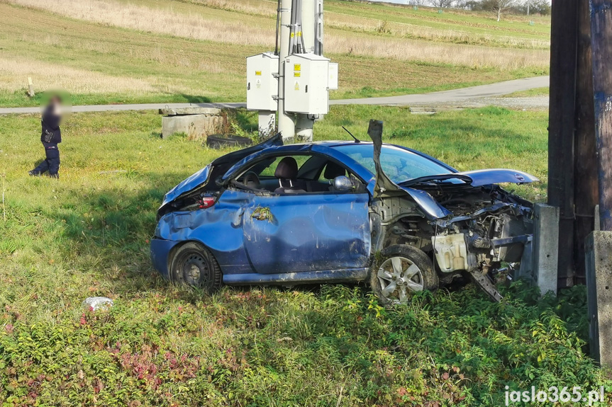 Nissan koziołkował w Nowym Żmigrodzie