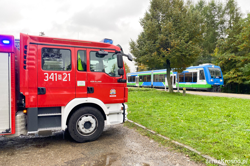 Pasażer zatrzasnął się w toalecie pociągu