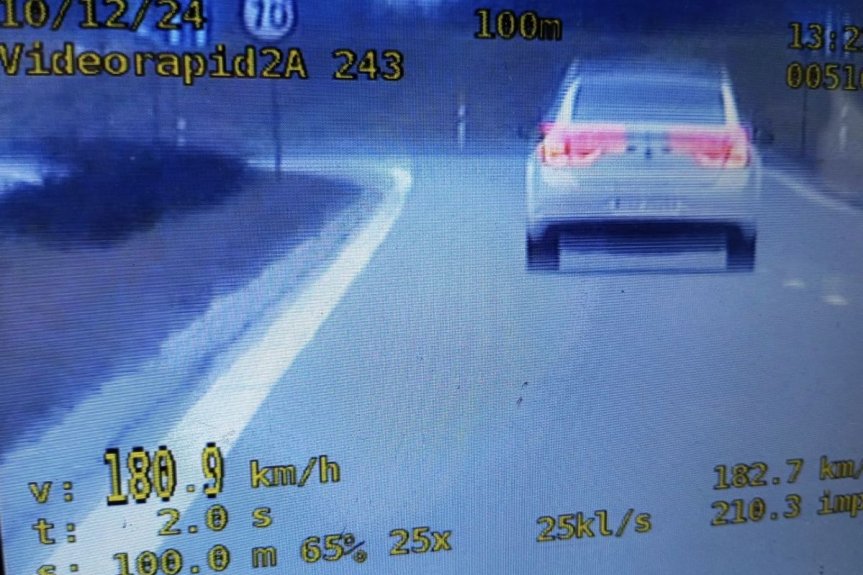 Pędził 180 km/h. Skuteczne działanie policjantów z grupy SPEED