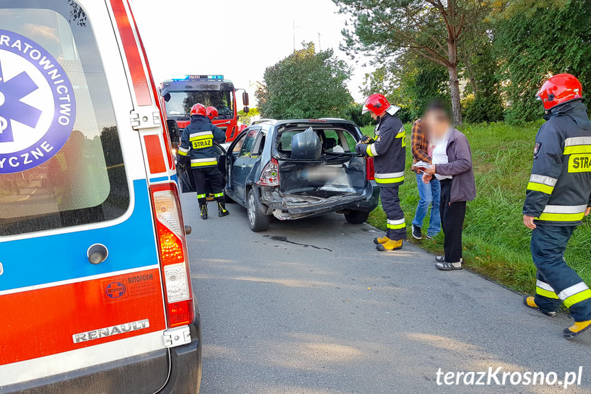 Poranna kolizja w miejscowości Łężany 