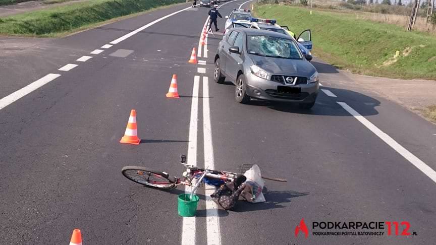 Potrącenie rowerzystki