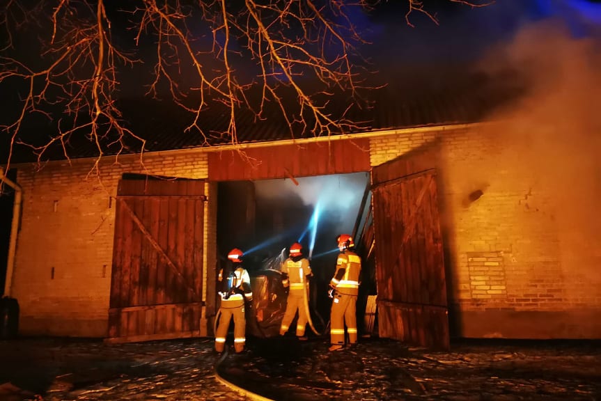 Pożar budynku gospodarczego w Przeworsku