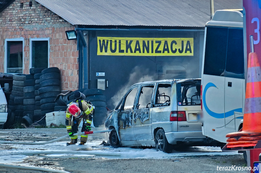 Pożar citroena na Mięsowicza