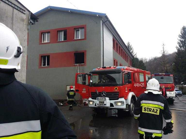 Pożar maszyny w fabryce koło Jasła