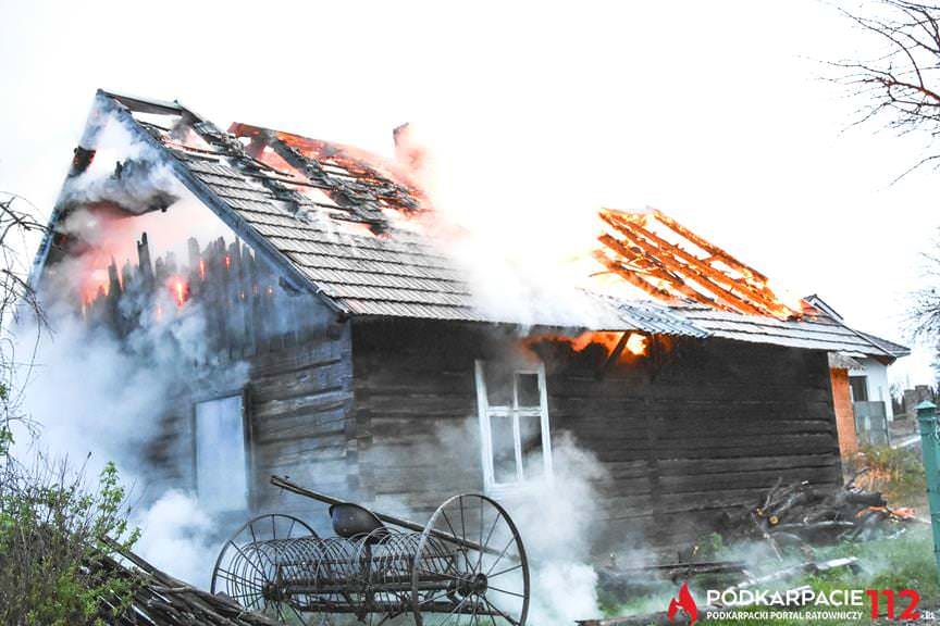 Pożar budynku w Cergowej