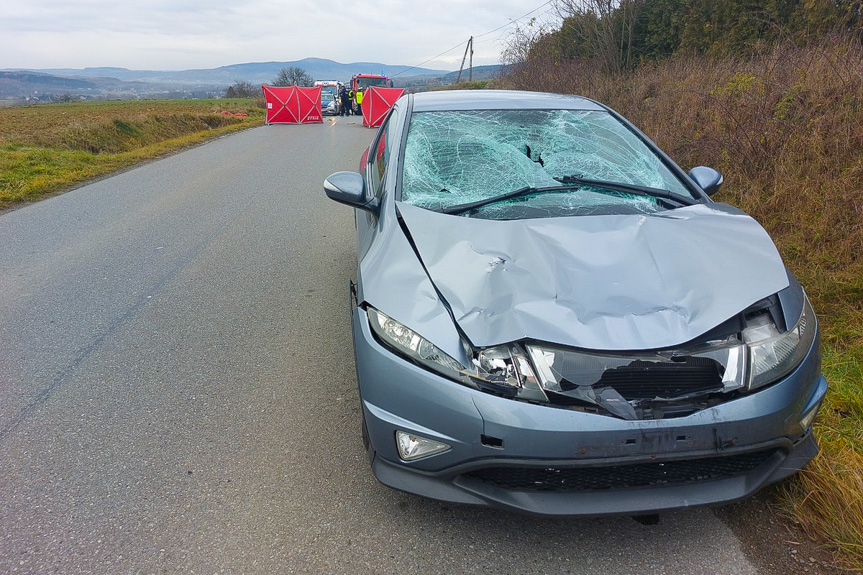 Tragiczny wypadek w Bieździadce. Zginęły dwie piesze