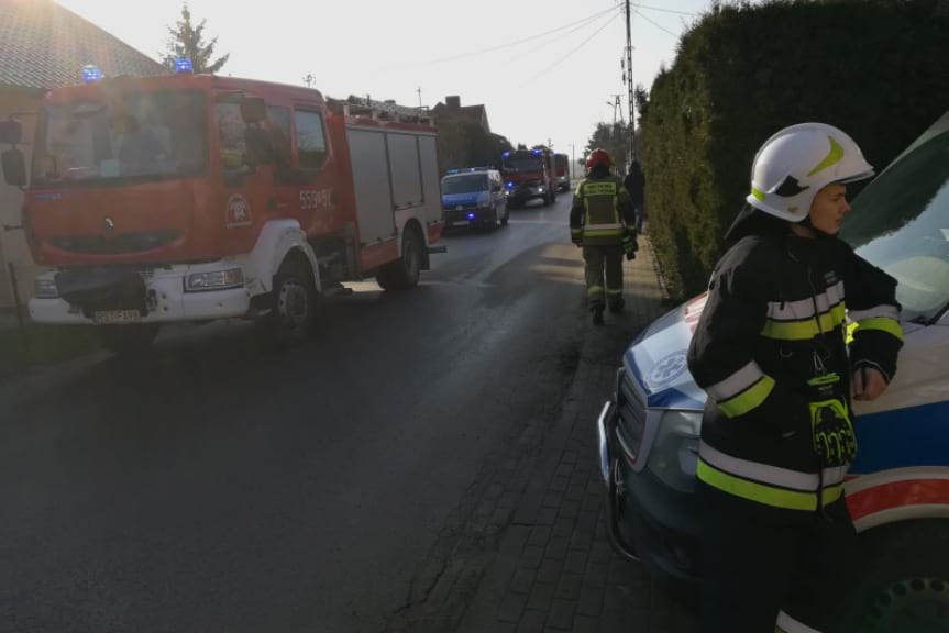 Wybuch butli z gazem w domu, na miejscu lądował śmigłowiec