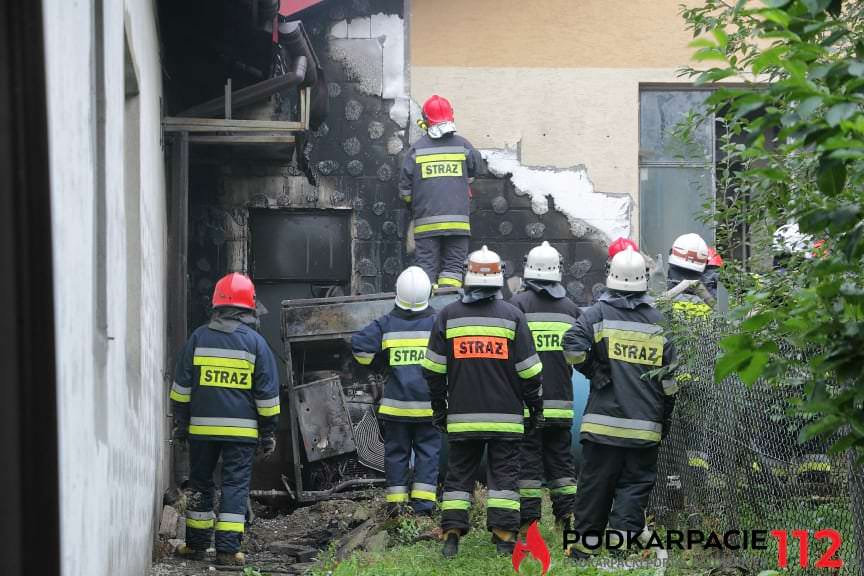 Pożar w stolarni w Żarnowcu