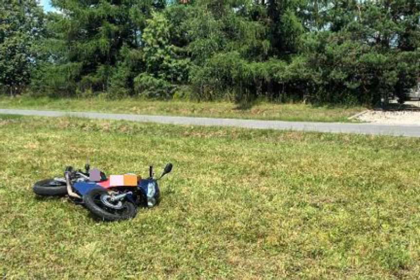 Wypadek 17-latka na motocyklu