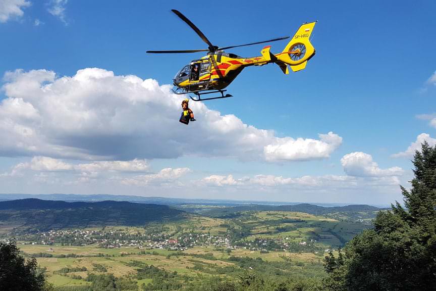 Wypadek paralotniarza, GOPR ruszył na ratunek