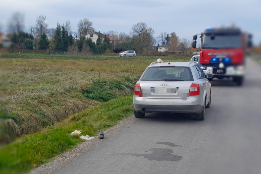 Wypadek w Cewkowie. Poszkodowana piesza