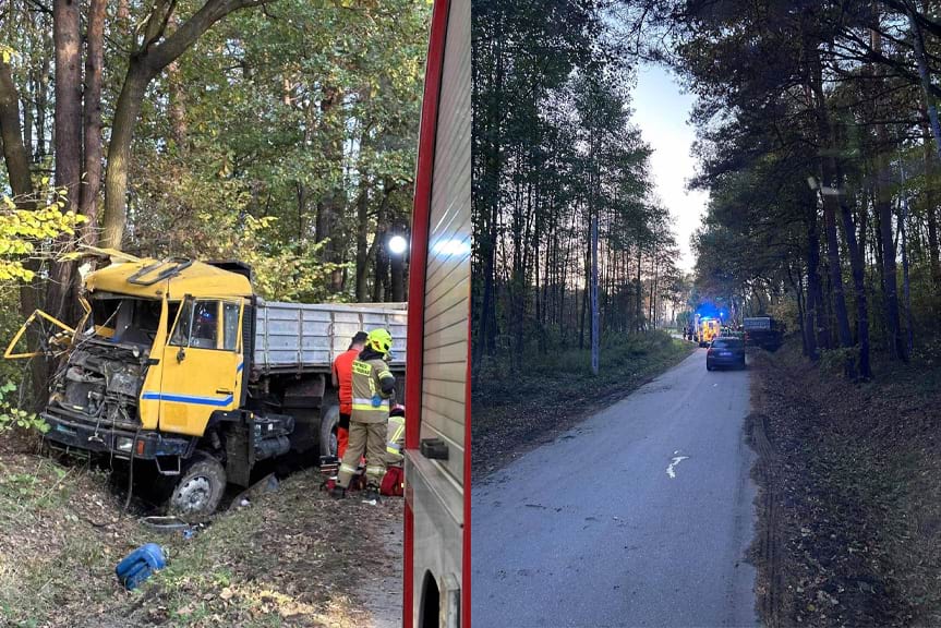 Wypadek w miejscowości Podlesie, nie żyje 27-latek