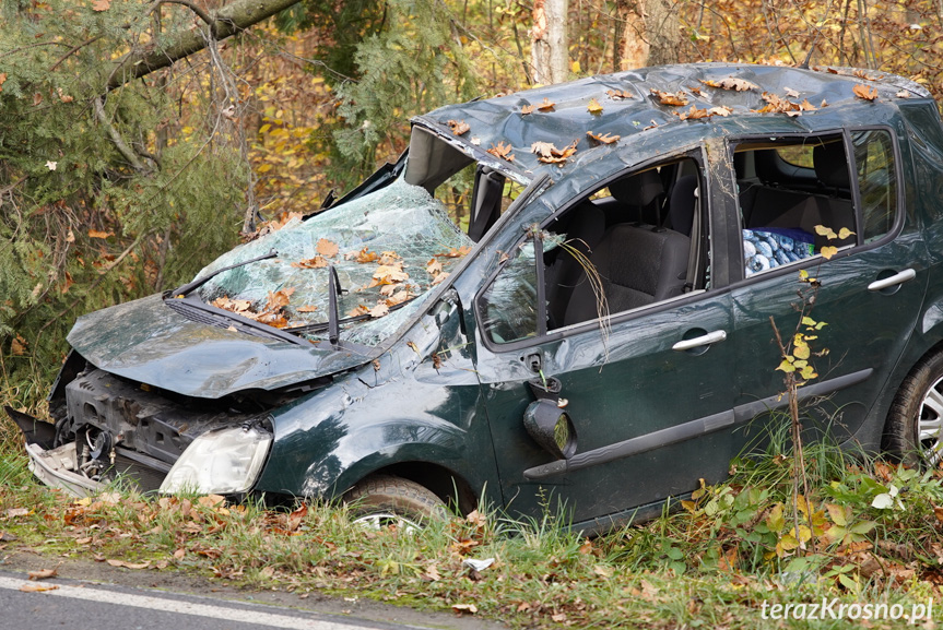 Wypadek w Targowiskach. Dwie osoby zostały poszkodowane