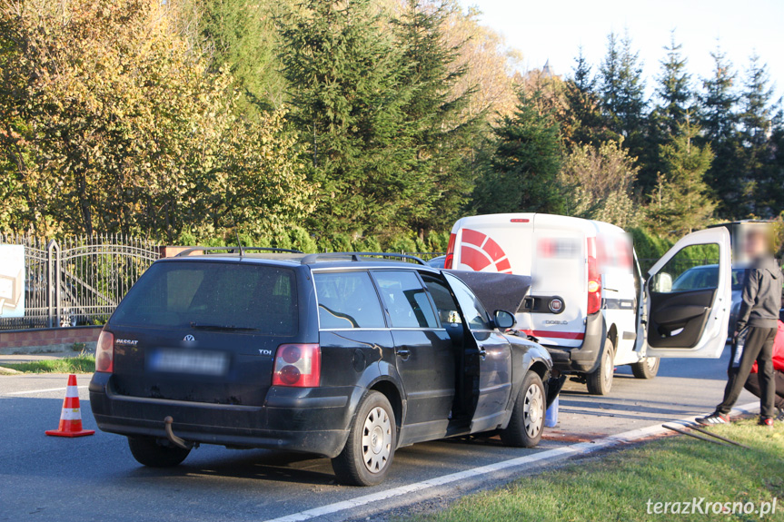 Zderzenie volkswagena i fiata w Posadzie Górnej