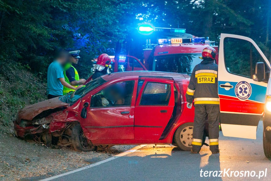 Zderzenie dwóch samochodów w Czarnorzekach