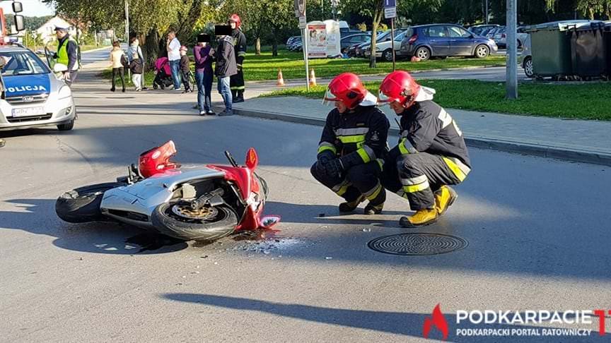 Wypadek motocyklisty w Tarnobrzegu