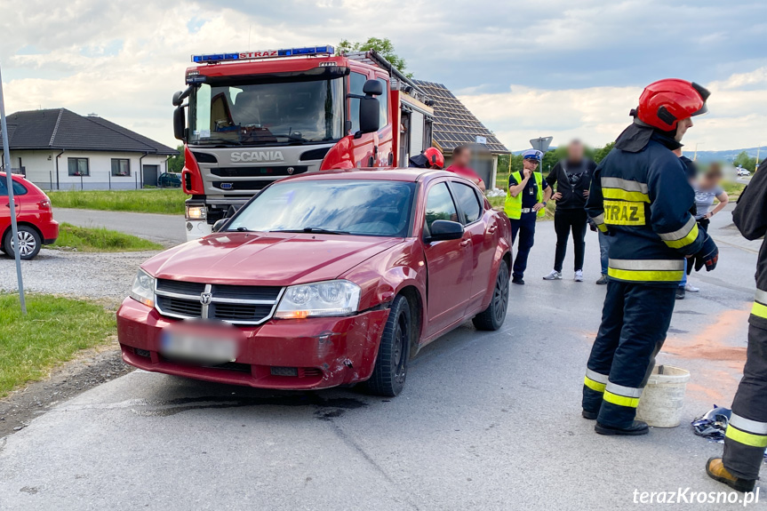 Zderzenie motocykla z samochodem w Głowience