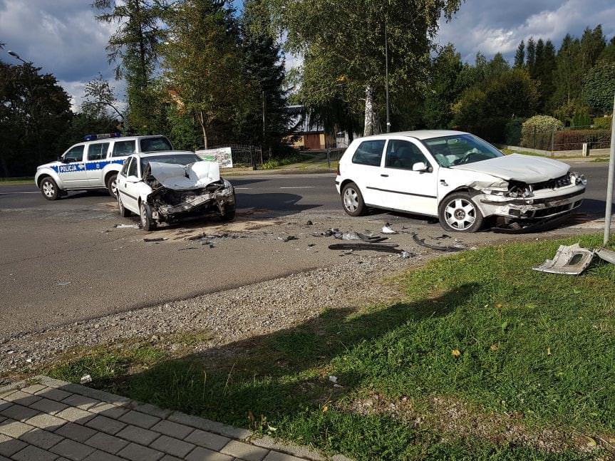 Zderzenie pojazdów w Rymanowie